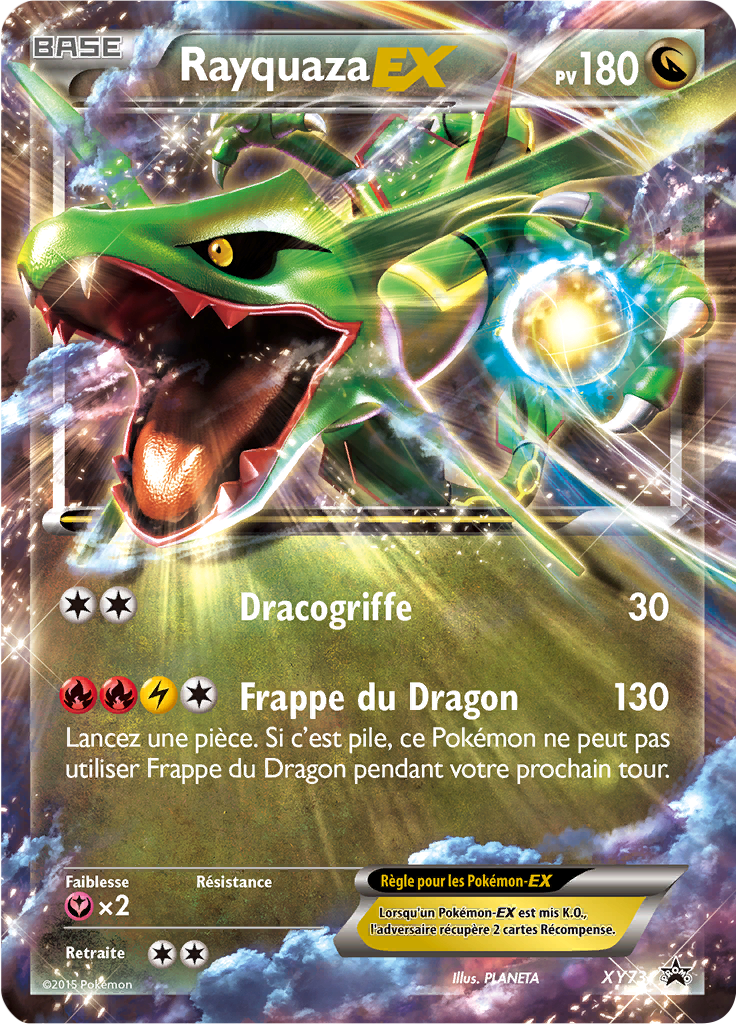 Rayquaza EX XY73, carte Promo XY, en vente à Manga Cash à Ans, province de Liège.