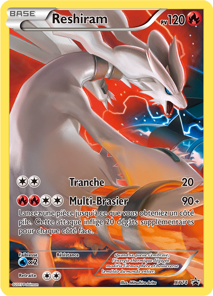 Reshiram XY74, carte Promo XY, en vente à Manga Cash à Ans, province de Liège.