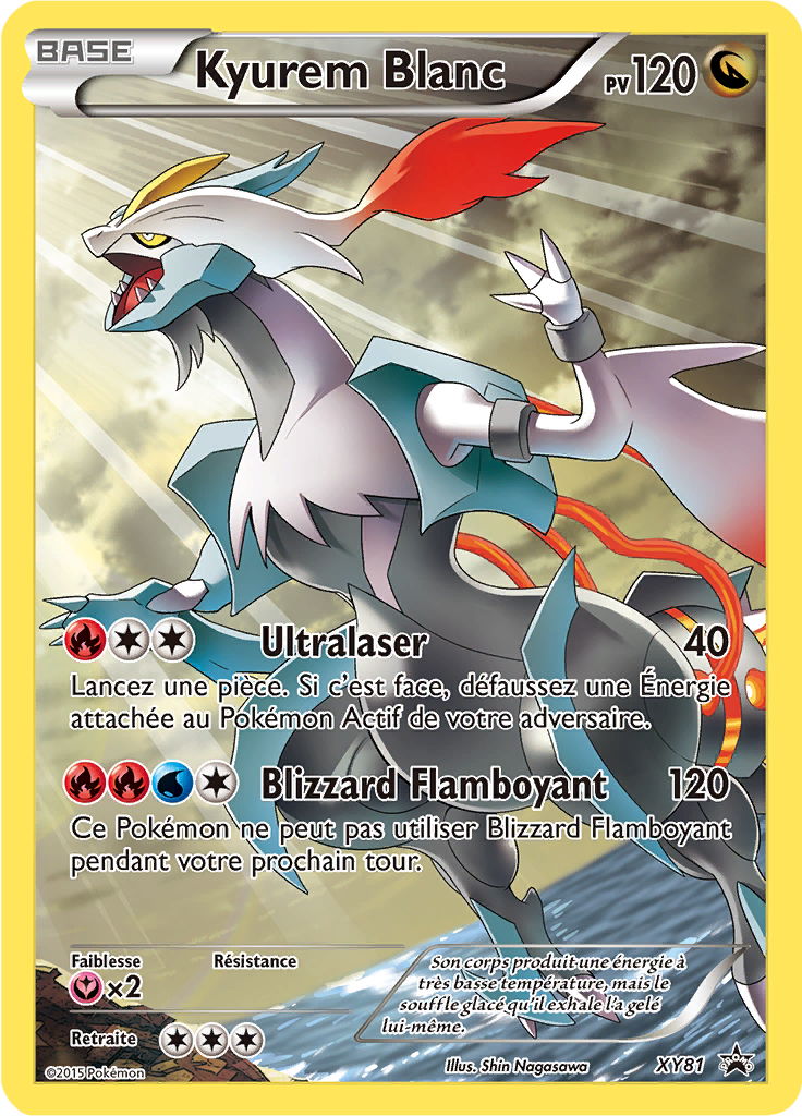 Kyurem Blanc XY81, carte Promo XY, en vente à Manga Cash à Ans, province de Liège.