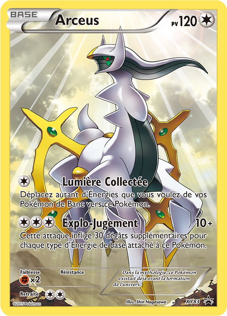 Arceus XY83, carte Promo XY, en vente à Manga Cash à Ans, province de Liège.