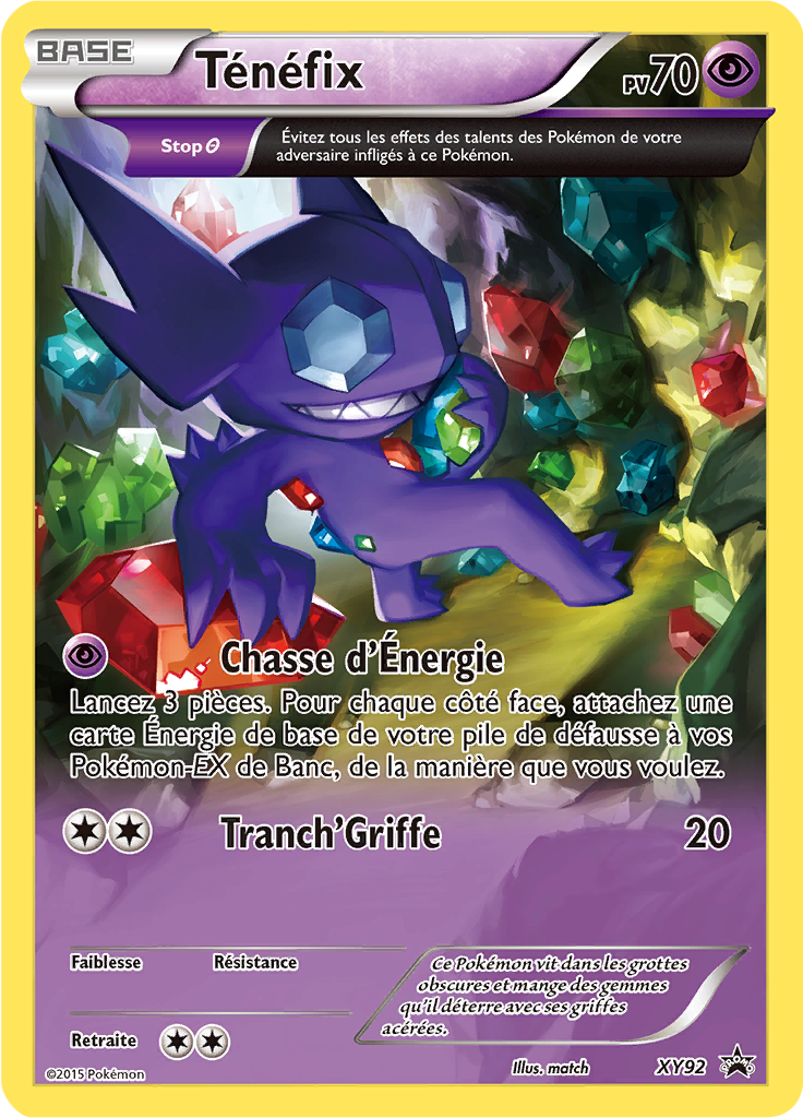 Ténéfix XY92, carte Promo XY, en vente à Manga Cash à Ans, province de Liège.