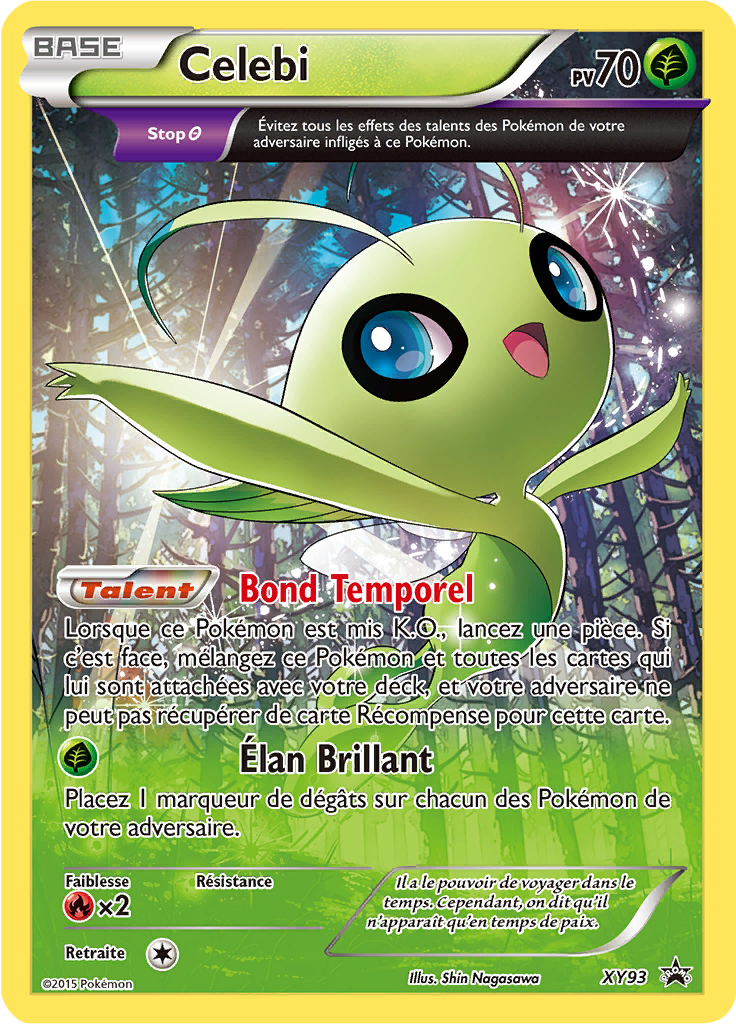 Celebi XY93, carte Promo XY, en vente à Manga Cash à Ans, province de Liège.