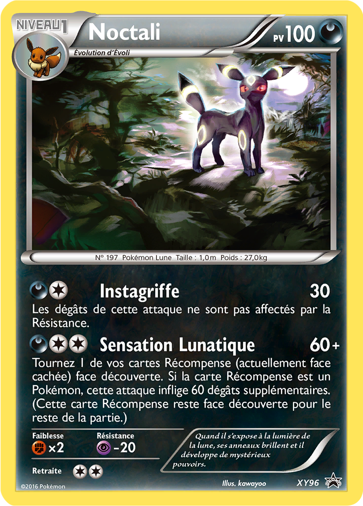 Noctali XY96, carte Promo XY, en vente à Manga Cash à Ans, province de Liège.