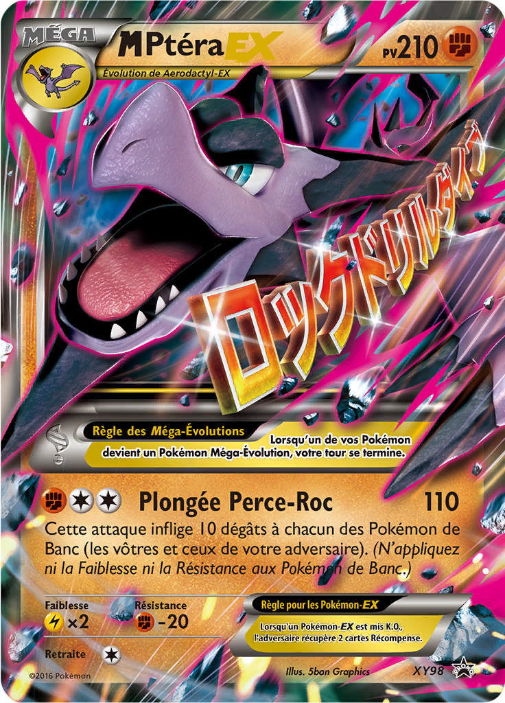 M-Ptéra EX XY98, carte Promo XY, en vente à Manga Cash à Ans, province de Liège.