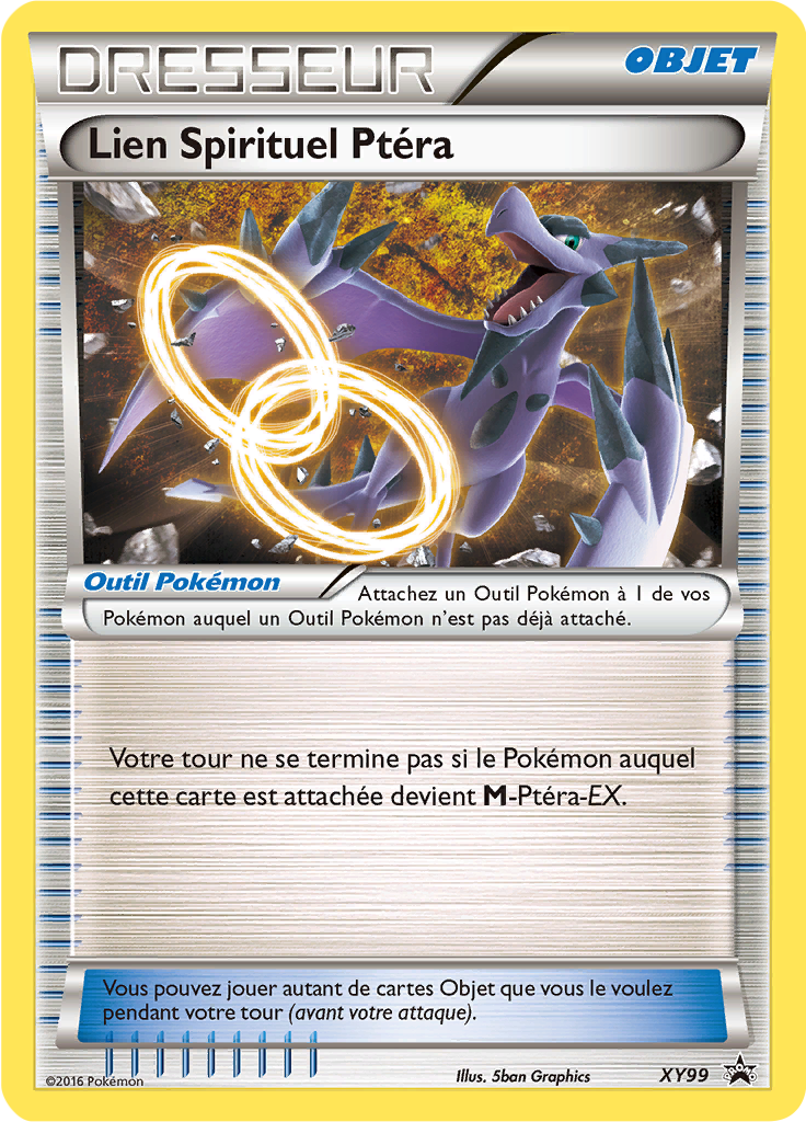 Lien Spirituel Ptéra XY99, carte Promo XY, en vente à Manga Cash à Ans, province de Liège.
