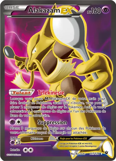 Carte Pokémon Alakazam-EX 117/124 XY Impact des Destins en français