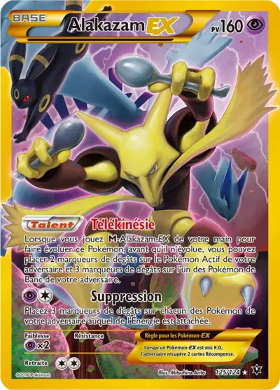 Carte Pokémon Alakazam-EX 125/124 XY Impact des Destins en français
