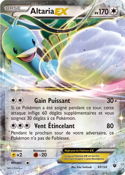 Carte Pokémon Altaria-EX 83/124 XY Impact des Destins en français
