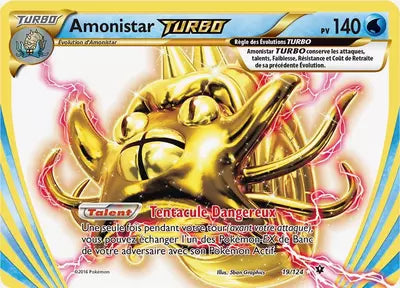 Carte Pokémon Amonistar TURBO 19/124 XY Impact des Destins en français