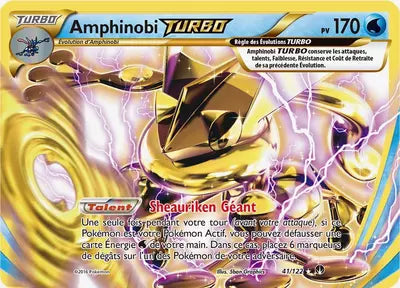 Carte Pokémon Amphinobi TURBO 41/122 XY Rupture TURBO en français