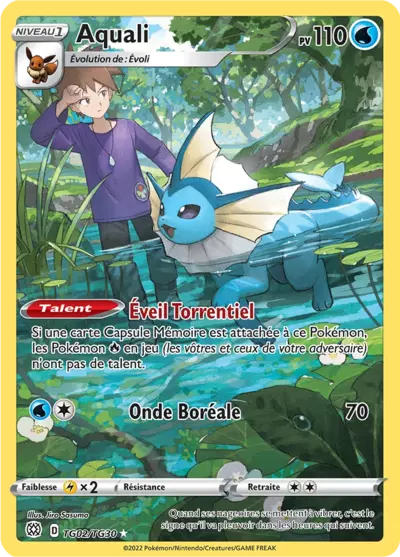 Aquali TG02/TG30 issu de l’extension Stars Étincelantes, disponible chez Manga Cash à Ans, province de Liège.