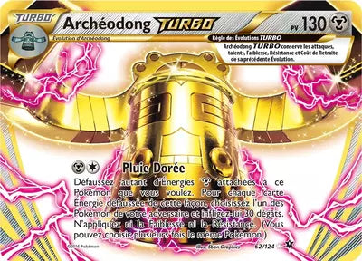 Carte Pokémon Archéodong TURBO 62/124 XY Impact des Destins en français