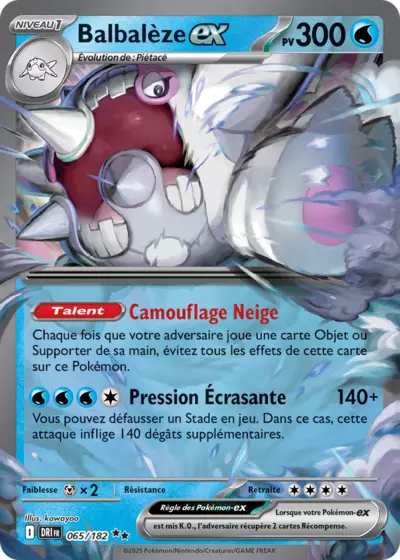 Balbalèze EX 065/182 issu de l’extension Rivalités Destinées, proposée par Manga Cash à Ans, province de Liège.