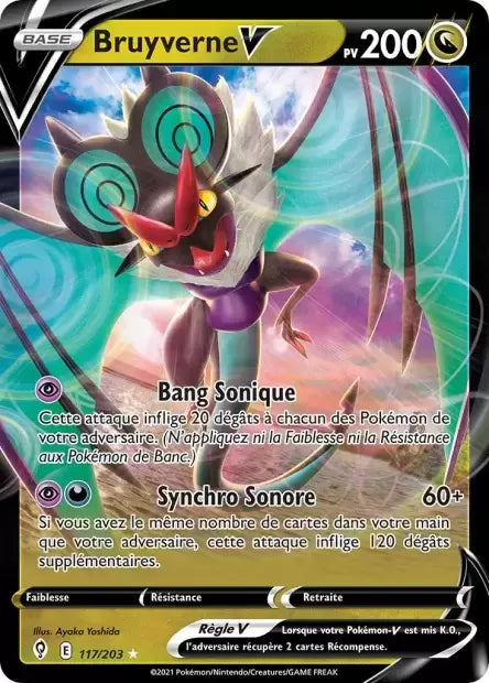 Carte Pokémon Bruyverne V 117/203 Évolution Céleste vendue à Liège chez Manga Cash
