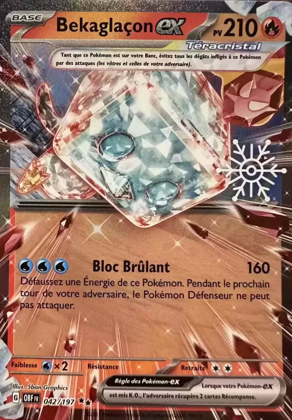 042/197 : Bekaglaçon EX - PROMO Calendrier des Fêtes 2024 - Flammes Obsidiennes - OBFFR