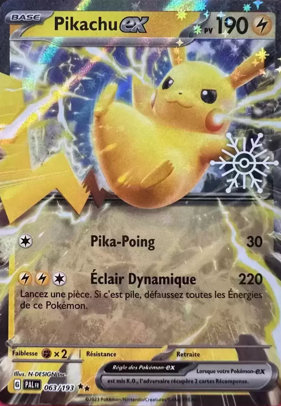 063/193 : Pikachu EX - PROMO Calendrier des Fêtes 2024 - Évolutions à Paldea - PALFR