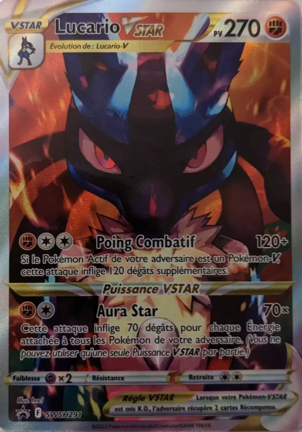 SWSH291 PROMO : Lucario VSTAR - Cartes Promo Black Star Épée et Bouclier