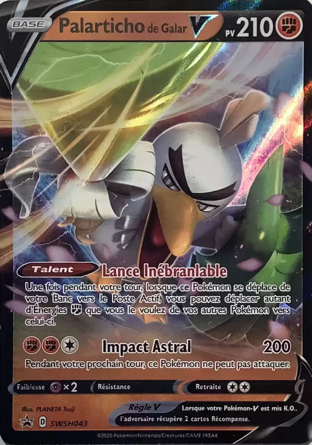 SWSH043 PROMO : Palarticho de Galar V - Cartes Promo Black Star Épée et Bouclier