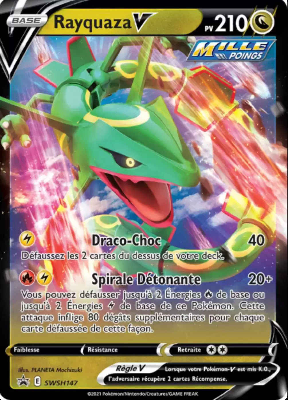SWSH147 PROMO : Rayquaza V - Cartes Promo Black Star Épée et Bouclier