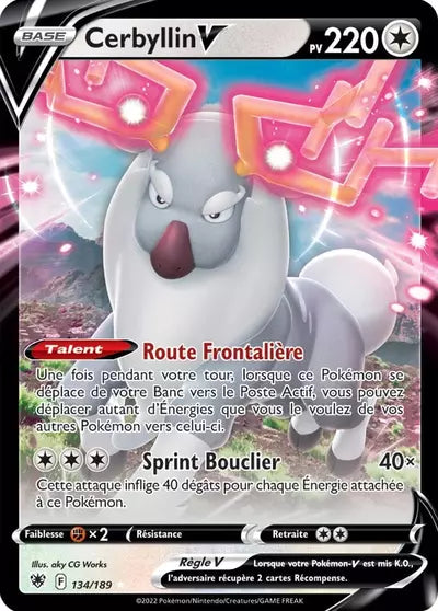 Cerbyllin V 134/189 issu de l’extension Astres Radieux du JCC Pokémon, disponible chez Manga Cash à Ans, près de Liège.