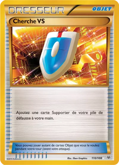 Carte Pokémon Cherche VS 110/108 XY Ciel Rugissant en français