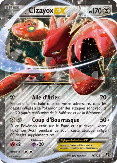 Carte Pokémon Cizayox-EX 76/122 XY Rupture TURBO en français