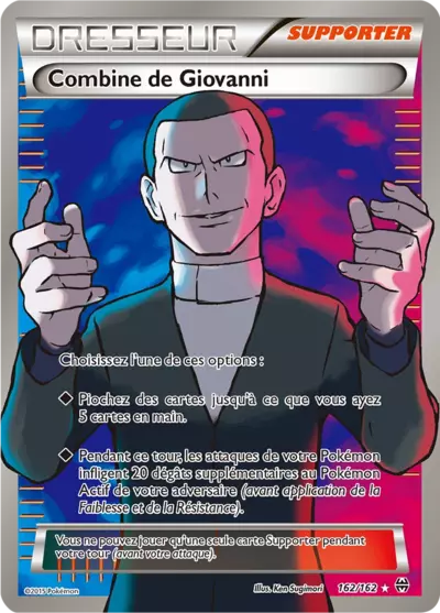 Carte Pokémon Combine de Giovanni 162/162 XY Impulsion TURBO en français