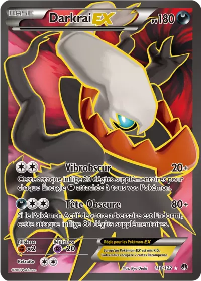 Carte Pokémon Darkrai-EX 118/122 XY Rupture TURBO en français