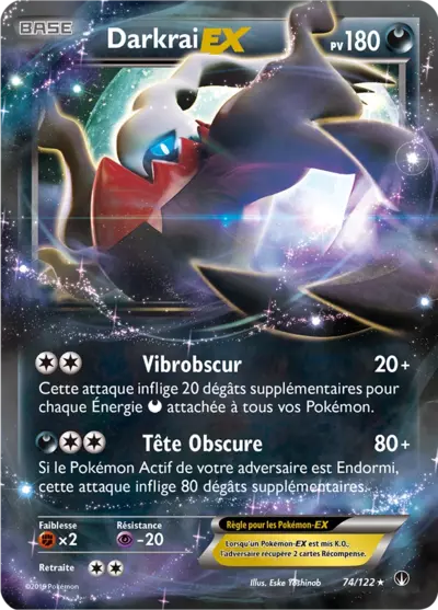Carte Pokémon Darkrai-EX 74/122 XY Rupture TURBO en français
