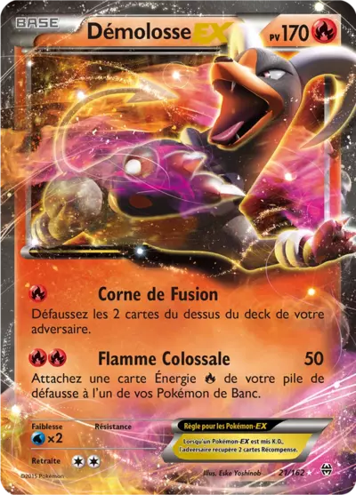 Carte Pokémon Démolosse-EX 21/162 XY Impulsion TURBO en français
