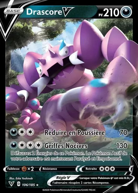 Carte Pokémon Drascore V 106/185 de Voltage Éclatant disponible à Ans