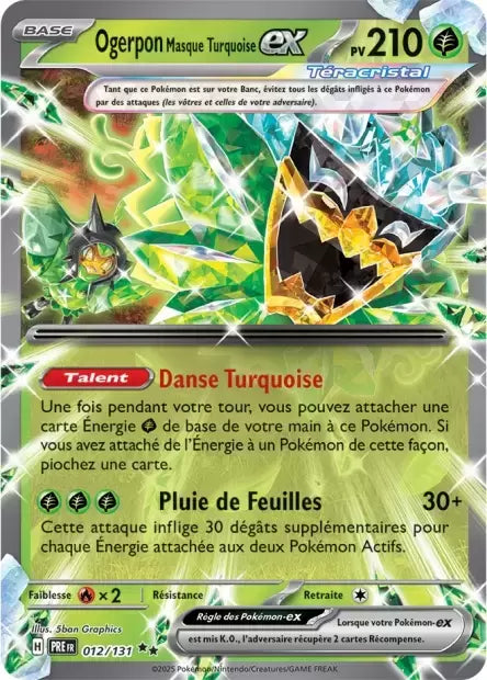 012/131 : Ogerpon Masque Turquoise EX - Évolutions Prismatiques - PREFR - Manga Cash