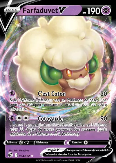 Farfaduvet V 064/172 issu de l’extension Stars Étincelantes, carte Pokémon disponible chez Manga Cash à Ans, près de Liège.