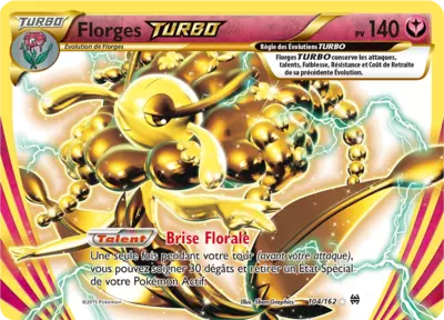 Carte Pokémon Florges TURBO 104/162 XY Impulsion TURBO en français