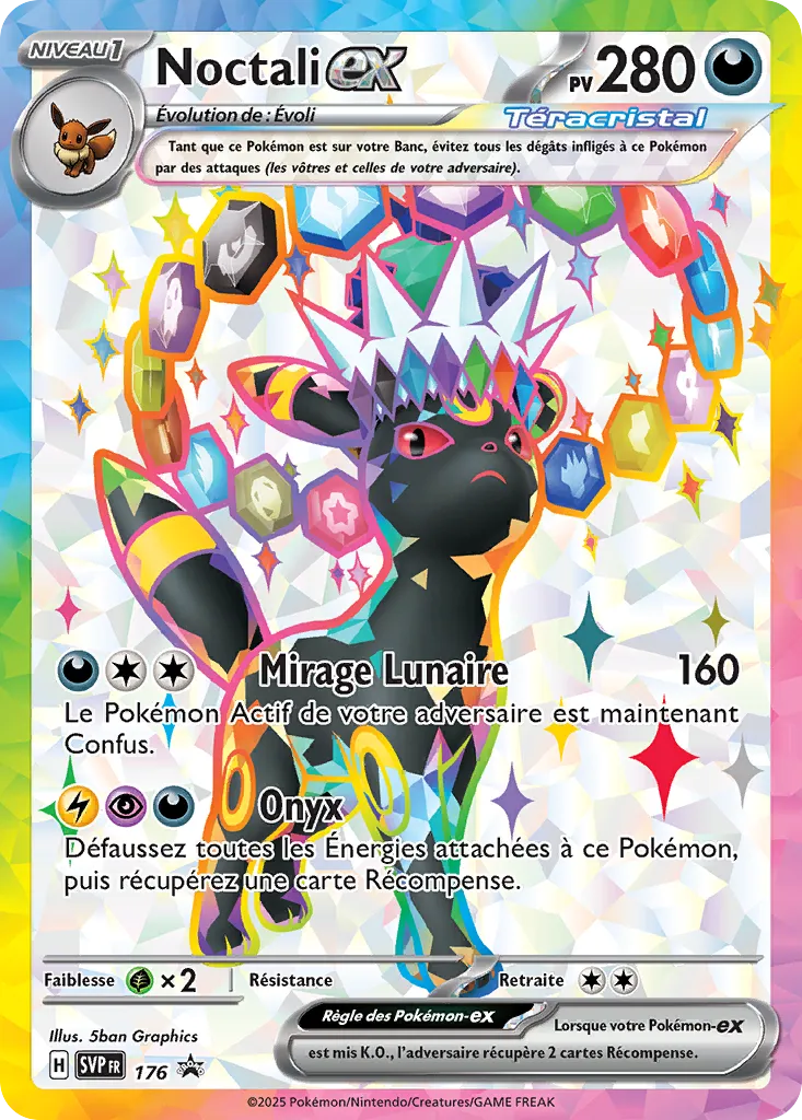Carte Pokémon Noctali Téracristal EX SVP176 chez Manga Cash Ans sur les hauteurs de Liège