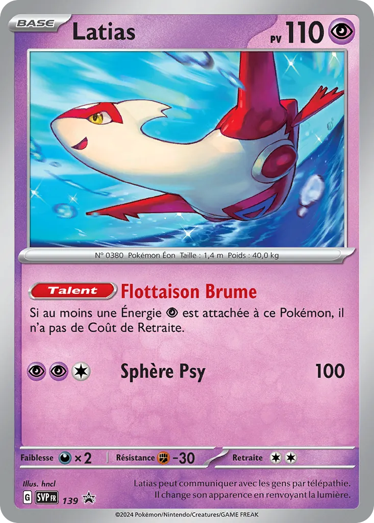 Carte Pokémon Latias SVP139 disponible chez Manga Cash à Liège