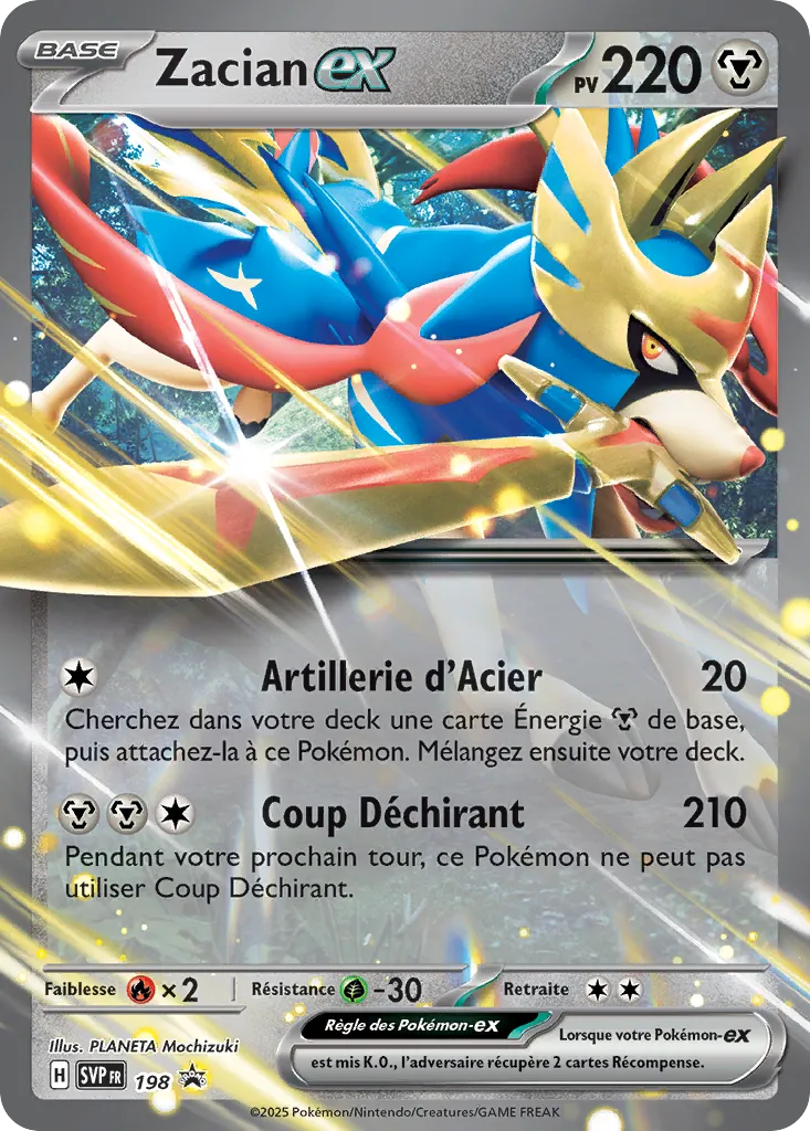 Carte Pokémon Zacian EX SVP198 disponible chez Manga Cash à Ans