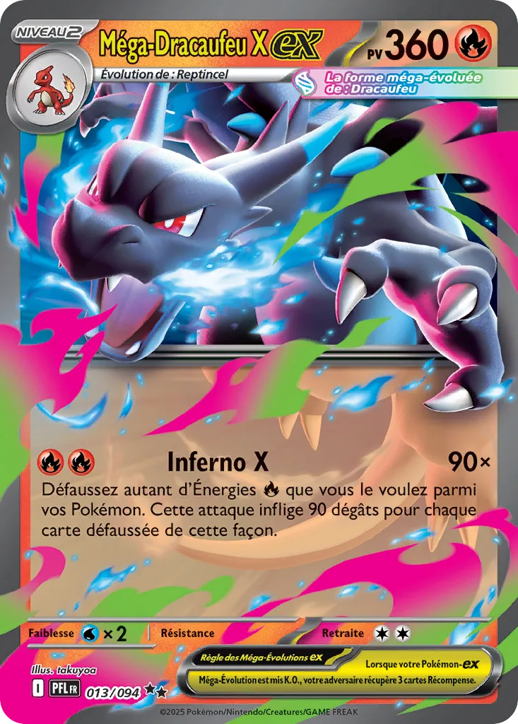 Retrouvez Méga-Dracaufeu X EX 013/094 – Flammes Fantasmagoriques chez Manga Cash Ans (Liège).