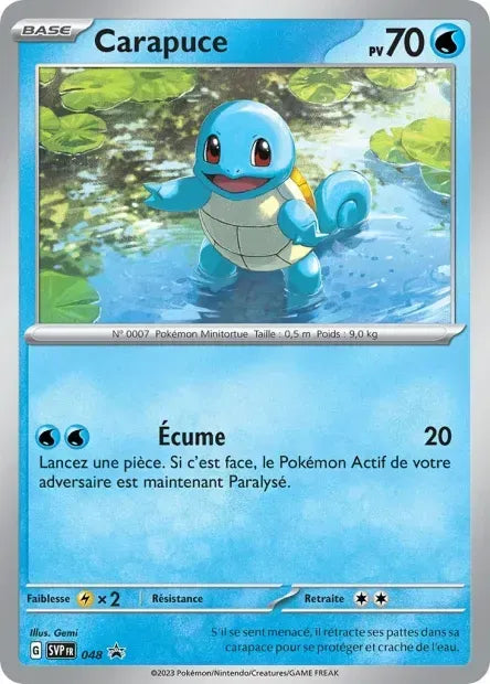Carte Pokémon Carapuce SVP048 disponible chez Manga Cash à Liège