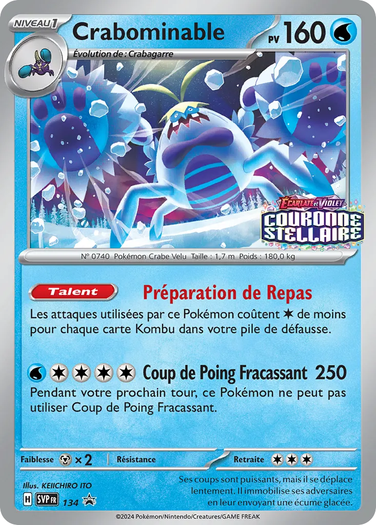 Carte Pokémon Crabominable SVP134 disponible chez Manga Cash à Liège