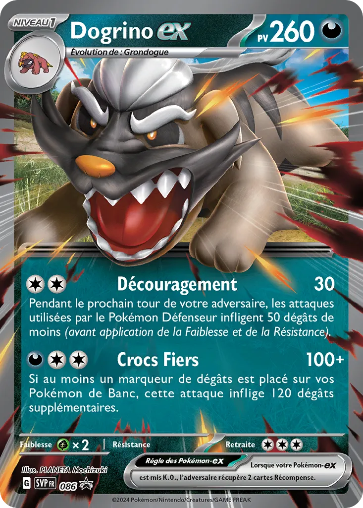 Carte Pokémon Dogrino EX SVP086 disponible chez Manga Cash à Ans