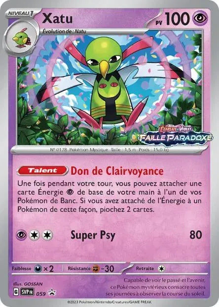 Carte Pokémon Xatu SVP059 disponible chez Manga Cash à Ans