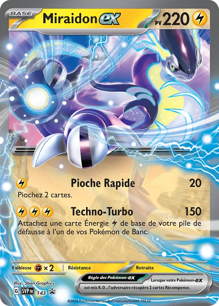 Carte Pokémon Miraidon EX SVP143 chez Manga Cash Ans sur les hauteurs de Liège