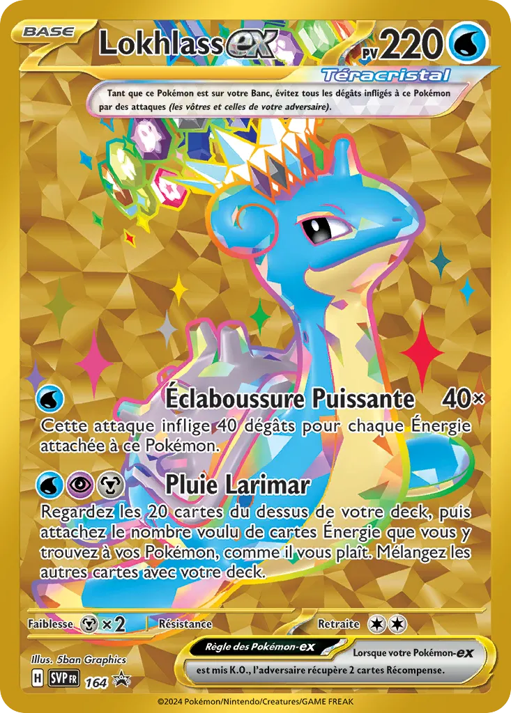Carte Pokémon Lokhlass Téracristal EX SVP164 chez Manga Cash Ans sur les hauteurs de Liège