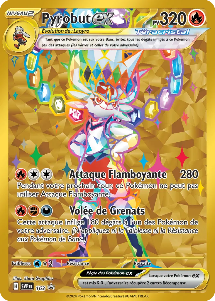 Carte Pokémon Pyrobut Téracristal EX SVP163 disponible chez Manga Cash à Liège
