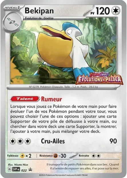 Carte Pokémon Bekipan SVP022 disponible chez Manga Cash à Ans