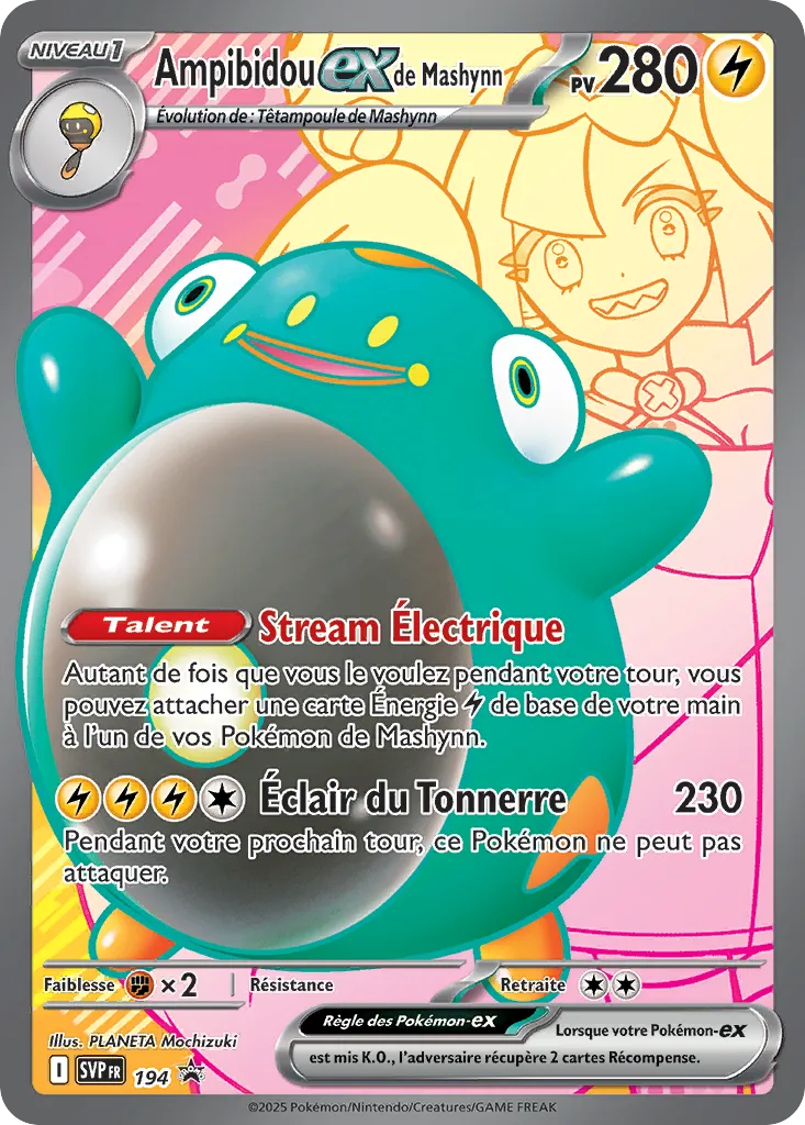 Carte Pokémon Ampibidou EX de Mashynn SVP194 chez Manga Cash Ans sur les hauteurs de Liège