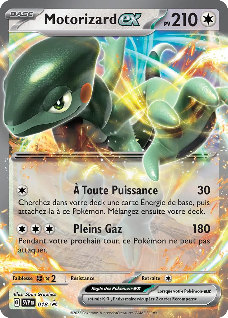 Carte Pokémon Motorizard EX SVP018 chez Manga Cash Ans sur les hauteurs de Liège