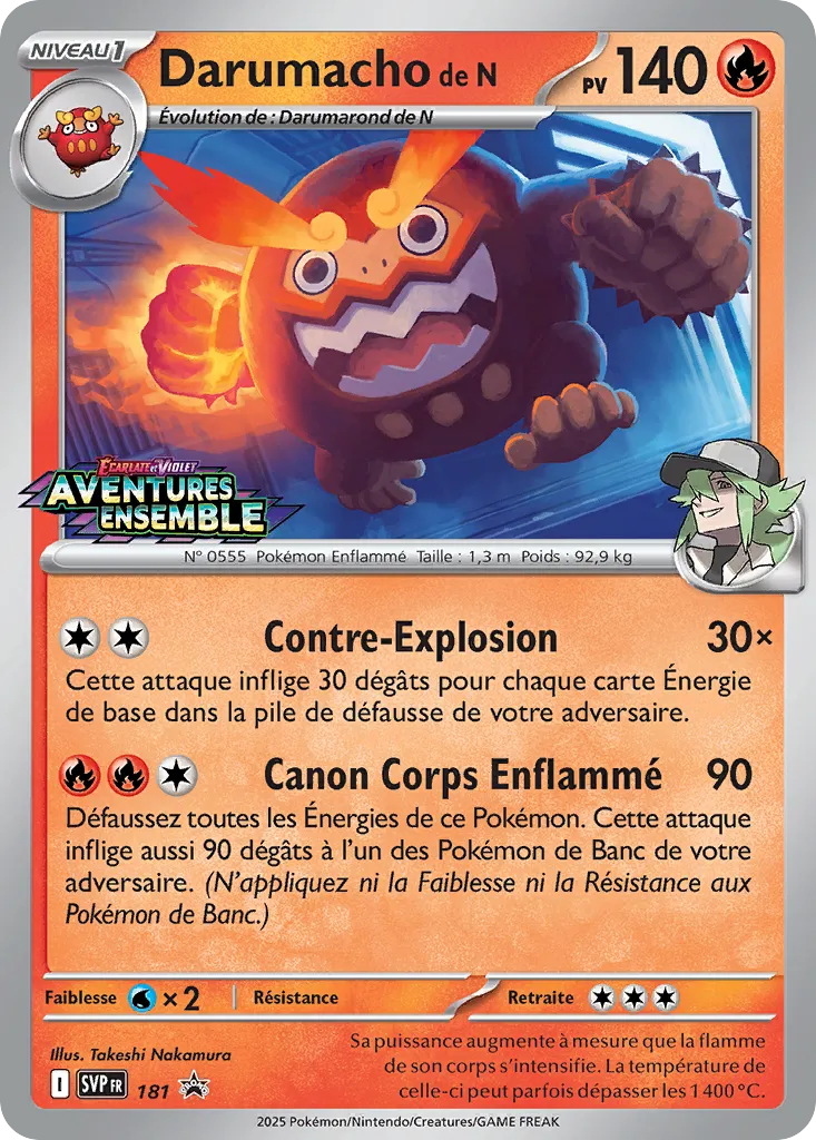 Carte Pokémon Darumacho de N SVP181 disponible chez Manga Cash à Liège