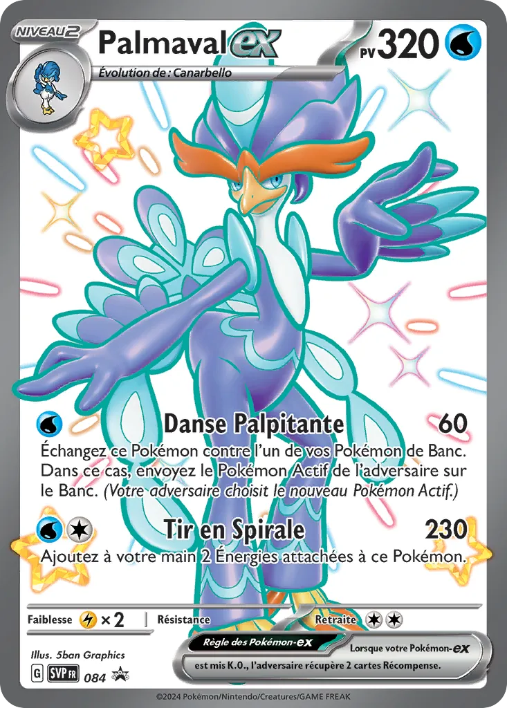 Carte Pokémon Palmaval EX SVP084 chez Manga Cash Ans sur les hauteurs de Liège